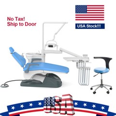 Dental Unit Chair Computer Controlled DC Motor Hard Leather/ LED Lamp Senser