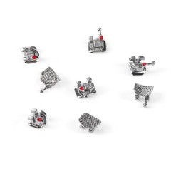 Dental Orthodontic Brackets Mesh Base Mini Roth MBT 022 018 Hooks Joydental