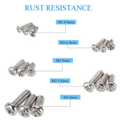 750 PCS Small Metric Screws Assortment Kit Phillips Pan Head Watches Cell Phone