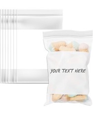 1000/PCS White Block 4″x6″ Clear Reclosable Seal Bag Plastic Zip Lock Bags 4Mil