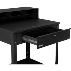 34-1/2″W x 30″D x 38″H Shop Desk with Pigeonhole Compartment Riser Flat Surface