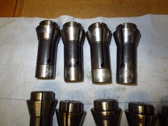 Lot of 12 S & M TF25 HEX, Round, Square Collets Southwick & Meister S&M