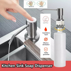 Soap Dispenser for Kitchen Sink Brushed Nickel Built in Sink Soap Dispenser