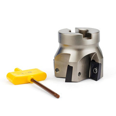 90° Square Shoulder Face Mill with 5 APKT Inserts, 2″ Diameter, 5 Flutes