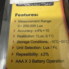 Smart Sensor Digital Lux Meter As803 New In Package