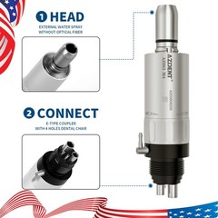 Dental Slow Speed Handpiece Air Motor E-type Internal/ External Water Spray M4