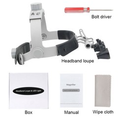 Dental Binocular Loupes 3.5X Optical Glass Ultra-light Helmet Magnifier Black