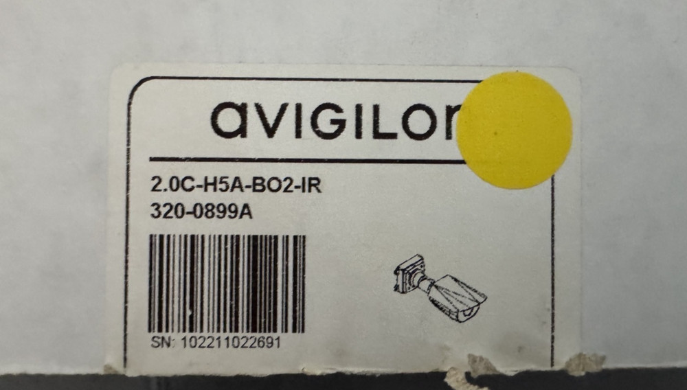 Avigilon 2.0C-H5A-BO2-IR, 320-0899A, Outdoor Bullet Camera-New in Open Box