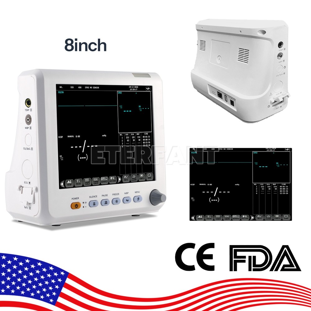 8″/15.6″ Patient Monitor ICU CCU Vital Sign Hospital ECG NIBP RESP TEMP SPO2 PR