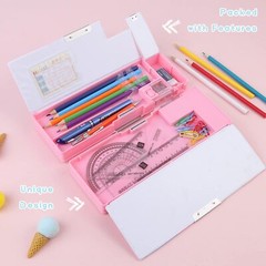 Pop up Multifunction Pencil Case for Girls and Boys, Cute Cartoon Pen Box Organi