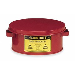 Justrite 10375 Bench Can 1 Gal Steel Can, Steel Plunger, 7 1/2 In Dasher Plate
