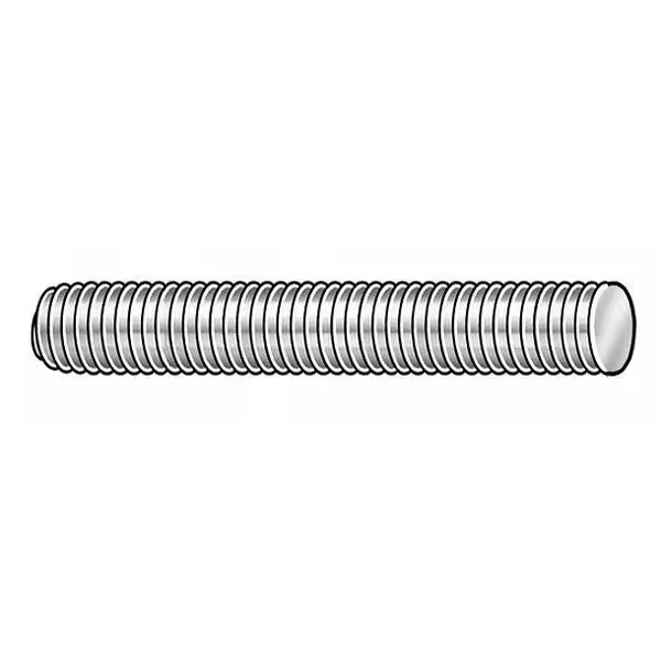 Manufacturer Varies Fully Threaded Rod, 1/2″-20, 12 in, Steel, Grade 2, Zinc