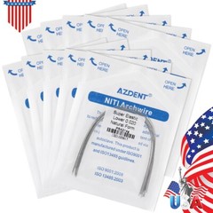 AZDENT Dental Orthodontic Arch Wire Super Elastic NiTi Ovoid Round Rectangular