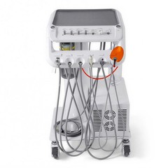 Portable Dental Mobile Delivery Unit System Air Compressor Cart 4 Holes