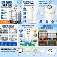 IBC Tote Liner Bag for Bulk Container Replacement Inner Bag Liquid Storage Liner