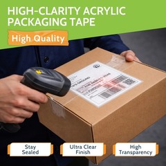 Packing Tape 36 Rolls 2″ x 110 Yards (330′ ft) Box Carton Sealing Clear 1.6 Mil