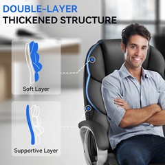 Office Chair Ergonomic High-Back Executive Desk Chair with Adjustable Swivel
