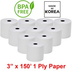 3″ x 150 ft 1-Ply Bond Paper Kitchen Receipt Printers POS 3 inch x 10Rolls