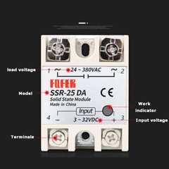 2-10PCS SSR-25DA Solid State Relay Module 25A DC 3V-32V to AC 24V-380V USA