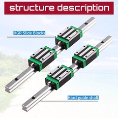 2PCS HGR15/HGR20/25 15mm 20mm Linear Rail Guide+4PCS HGH15CA / HGH20CA Block CNC