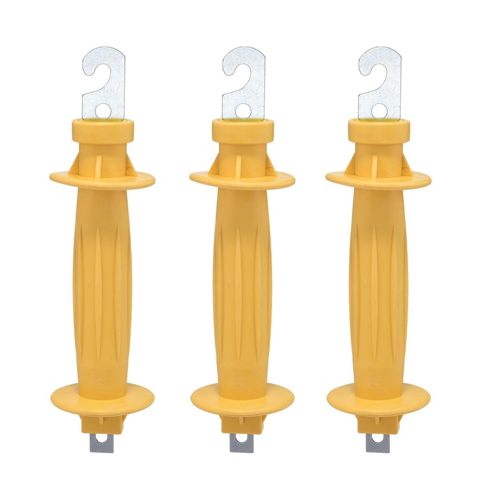 3 Pcs Electric Fence Spring Gate Handle, Yellow