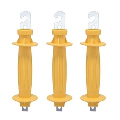 3 Pcs Electric Fence Spring Gate Handle, Yellow
