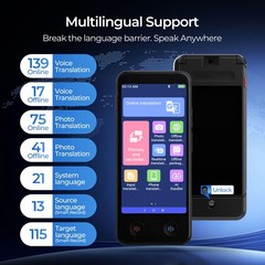 iTour Dual-Screen Real-Time Language Translator Device for Business Travel Learn