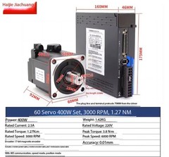 AC Servo Motor Drive Kit: 220V Controller, Spindle, PLC, and Gearbox