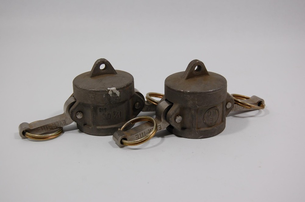 Lot of 2 Ever-Tite 1-1/4″ Cam Lock DC 316 Steel Dust end Cap Camlock