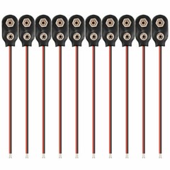 New Pack of 10 9V Battery Connector Snap Clip Wire Connector Lead Holder T Type