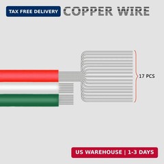 3 Pin Conductor Extension Wire 33ft 22 AWG Gauge Stranded Tinned Copper Cable Co