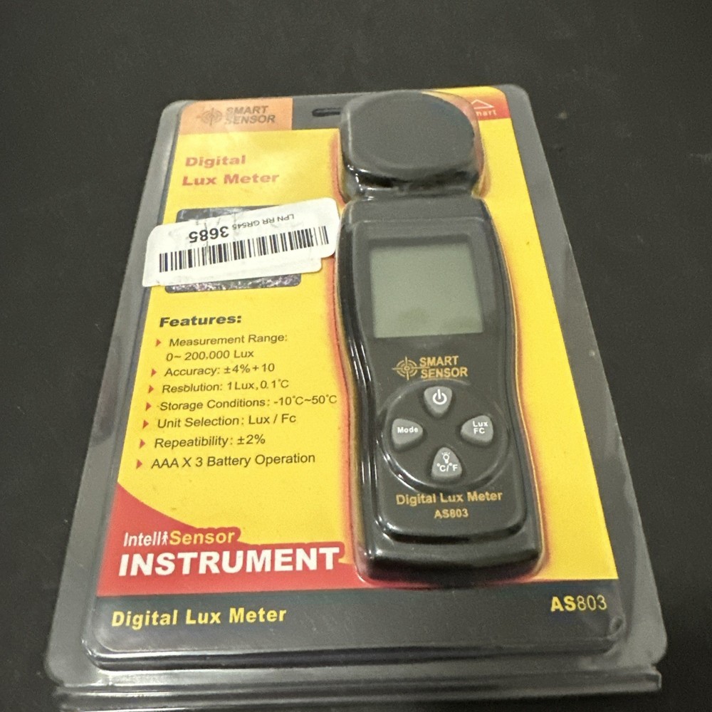 Smart Sensor Digital Lux Meter As803 New In Package