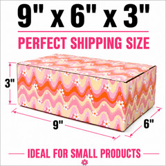9x6x3 Wavy Daisy Designer Shipping Boxes 32 ECT Gift Mailing Boxes