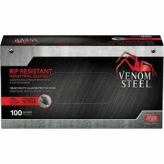 FREE SHIPPING!!! VENOM STEEL Nitrile Gloves Rip Resistant Size Fits Most 100 CT!