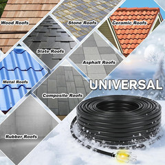 125Ft Self-Regulating Heat Tape, 120V 8W/Ft Roof & Gutter & Pipes Heating Cable