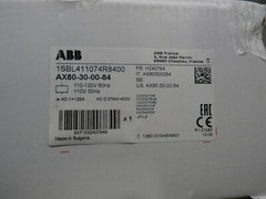 NEW ABB AX80-30-00-84 1SBL411074R8400 COIL 110-120V60Hz Contactor / 125 AMP