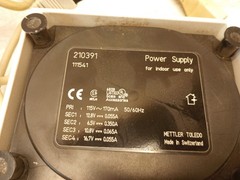 Mettler Toledo 210391 Power Supply for Digital Balance Lab Scale 111541
