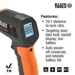 Klein Tools IR1 Infrared Thermometer Digital Laser Temperature Gun