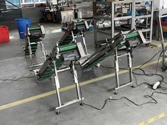 Electric Incline Conveyor Machine, 59″L,Max. 29.5″H Lift, 7.87″W Rubber PVC Belt