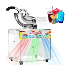 48L Snow Cone Machine, 500LB/H Commercial Shaved Ice Machine for Snow Cones, …