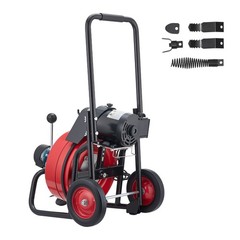 VEVOR Drain Cleaner Machine Electric Drain Auger 50 FT x 1/2 In Auto Feed