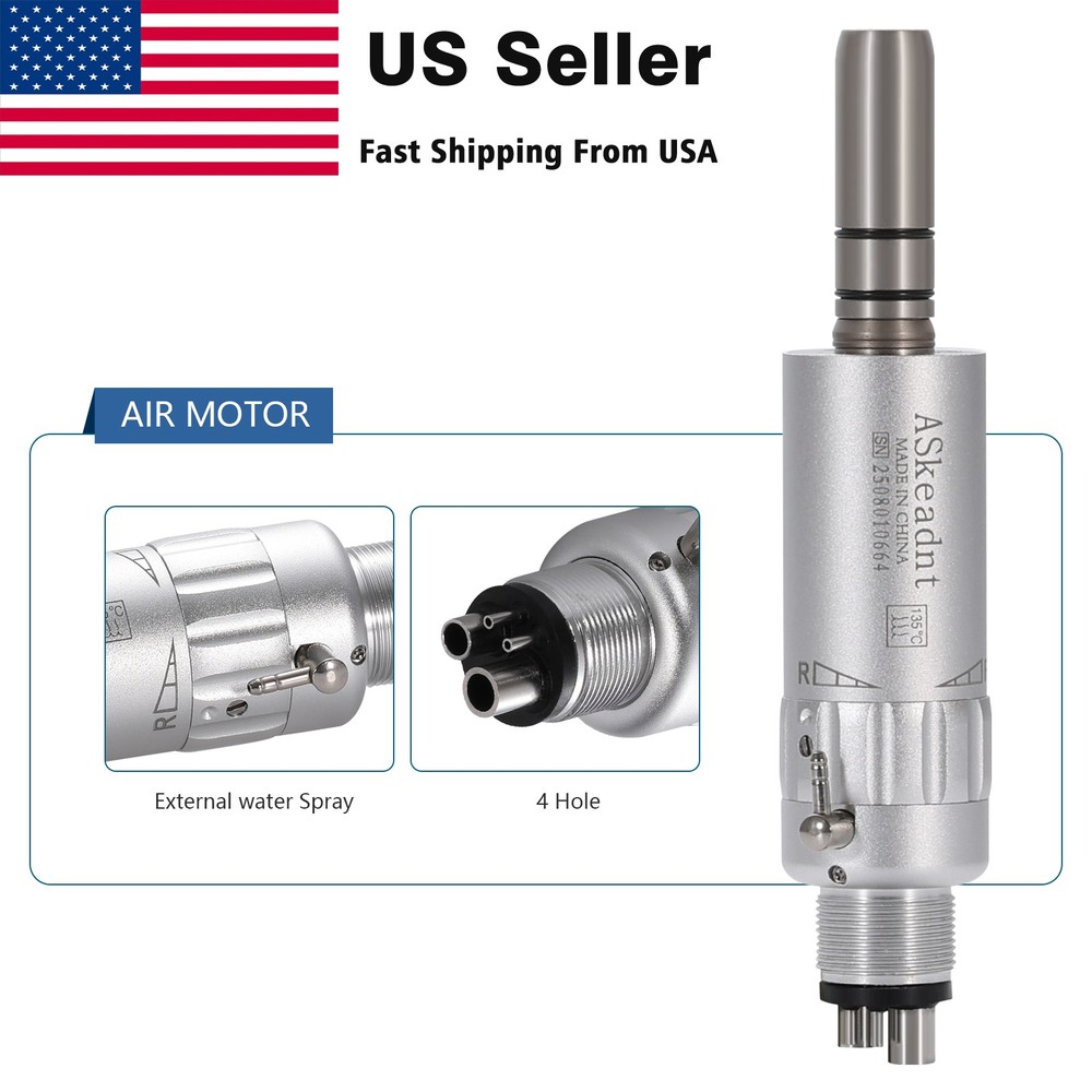 Dental Straight Nose cone / Air Motor 4Hole fit NSK Low Slow Speed Handpiece YP4