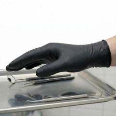 [1000 Pieces] Black Nitrile 4 Mil Gloves Powder Free, Latex Free Size: Large