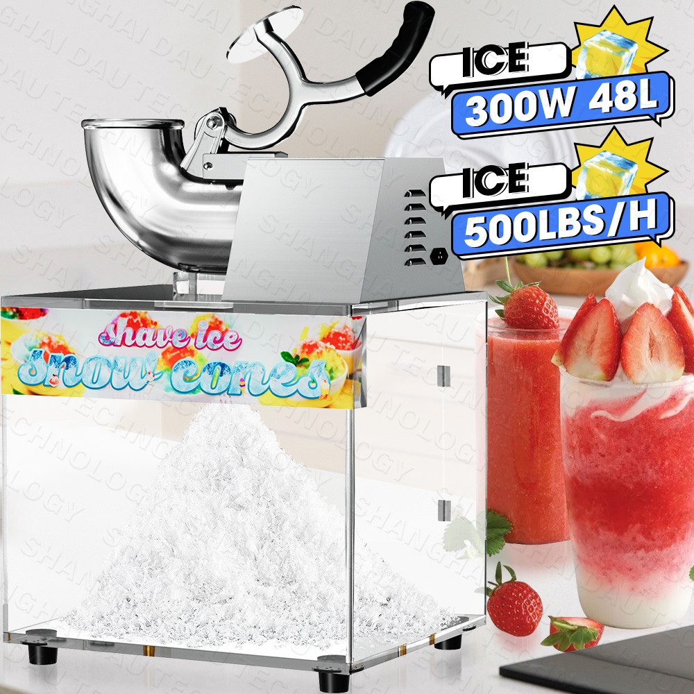 Commercial Hawaiian Shaved Ice Snow Cone Electric Machine Slush Party Box 300W