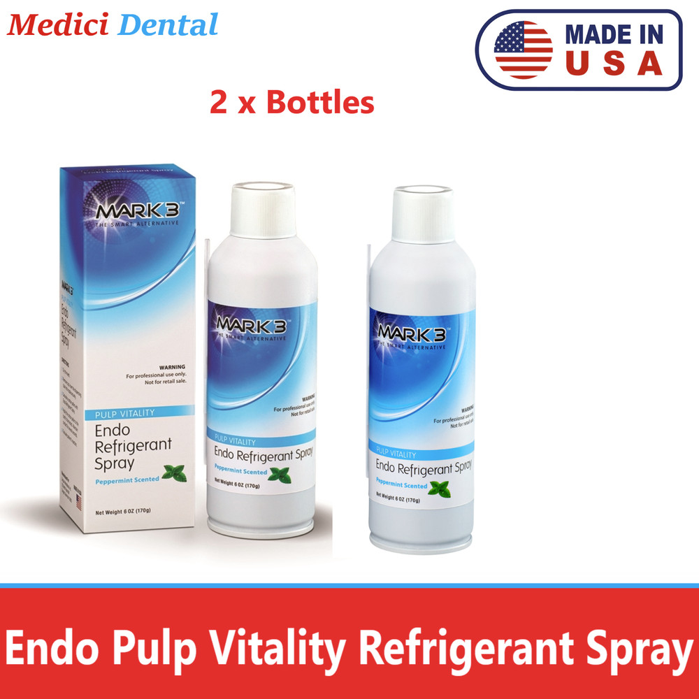 2 Bottles – Endo Pulp Vitality Refrigerant Spray 6oz., MARK3 Hygenic Endo-Ice