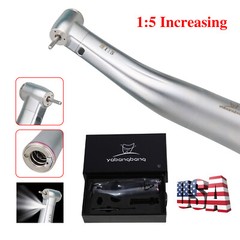 1-50*Dental 1:5 Increasing Fiber Optic LED Contra Angle Handpiece Fit NSK NYD