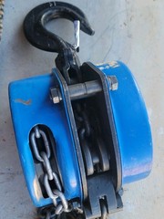 Tractel Inc. USA tralift 1 ton 30ft Chain Hoist W/1t Hook 6 x 18mm Grade 50 Blue