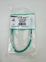 x(6) PANDUIT UTPSP1GRY ETHERNET PATCH CORD, 1 FT