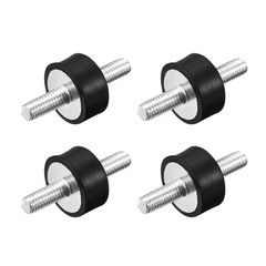 4pcs Rubber Mounts M6x18mm Male Vibration Isolator Shock Absorber D20mmxH10mm