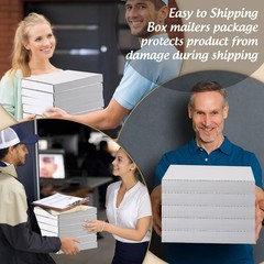 100 Pack 7 Inch Vinyl Record Mailers Boxes 45 RPM Easy Fold LP Cardboard